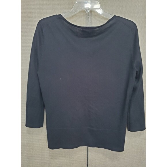 TALBOTS Petites Silk/Cashmere Blend Sequined 3/4 Sleeve Button-Up Cardigan Sz MP - Picture 5 of 6